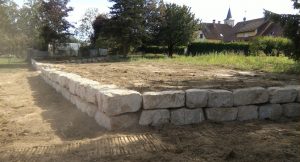 Création d'un mur à Waldighoffen